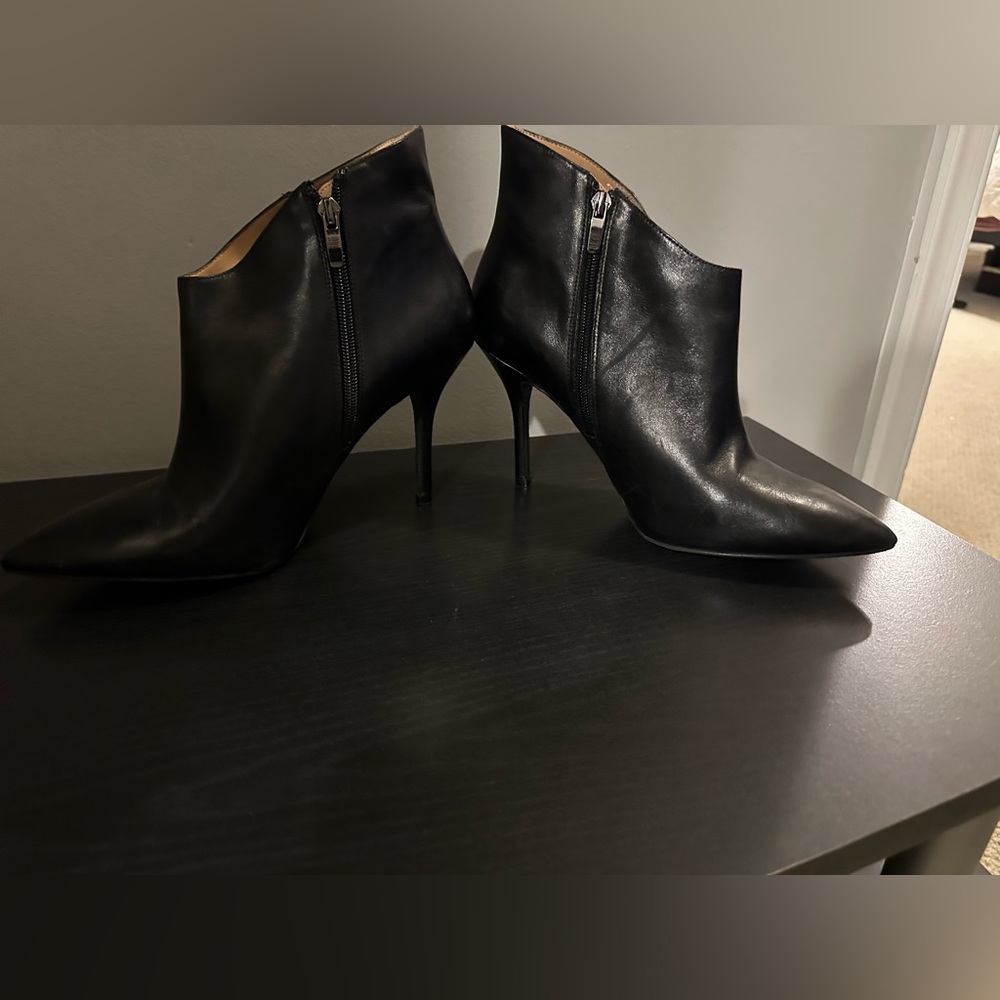 Enzo Angiolini Sleek Black Heeled Boots